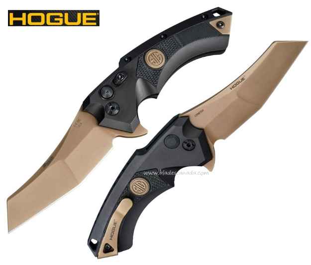 Hogue SIG X5 Emperor Scorpion Flipper Folding Knife, 154CM, Aluminum Black, 36560